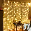 Andra evenemangsfestleveranser 3x3/3x2/3x1m LED Wedding Fairy Light Christmas LED Gardin String Light Outdoor Decoration Year Birthday Party Garden 5Z 231027