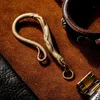 Keychains Lanyards Vintage Brass Lizard Hook Key Chain Pendant Fashion Car Ring Bag Hanging Exquisite Handicrafts Accessories 231027