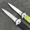 Nyaste gudfader Italien Mafia Mini Auto Tactical Folding Knife Sharp Pointed Blad Black/Green Hands Outdoor Hunting Survival Tools BM 3300 319 940 9400 9070