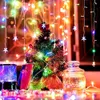 Décorations de Noël Lumières de décoration de Noël en plein air 20 m 864 LED guirlandes de rue lumières de glaçons extérieur étanche rideau fée chaîne lumineuse 231027