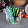 Forks 500pcs Fruit Fork Cake Desser Zebranie dzieci Mini Party Festival Love Stołowa zastawa stołowa Hurtowa