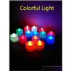 Konst och hantverk 3,5x4,5 cm LED TEALight Tea Candles Flamely Light Battery Operated Wedding Birthday Party Christmas Decoration 50l Dhomi