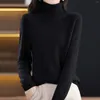 Women's Sweaters Autumn Turtleneck Sweater Ladies Loose Large Size Thick Knitted Bottom Shirt Big Collar Men