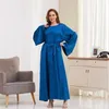 Abbigliamento etnico Abaya Caftano Set due pezzi Dubai Luxury Arabia Saudita Abito da donna nero Abito marrone scuro blu navy abito musulmano