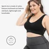 Yoga-outfit 3 stuks Draadloos elastiek voor dames Sportbeha Gym Naadloos Ademend Effen Fitness Comfortabel Hoge ondersteuning Gewatteerde verbrede riem