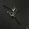 Orecchini pendenti KUGUYS Triangolo Occhi neri Nappa per donna Accessori geometrici alla moda in acrilico Gioielli Novità