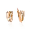 Stud Earrings Dckazz Geometry Vortex Shape Gold Color Earring 2023 Style Fashion Crystal For Woman Daily Jewelry Accessories