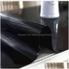 Tabela pano preto pvc toalha de mesa d impermeável vidro macio óleo de cor sólida 1.0mm fosco decoração de casa 211103 gota entrega jardim tex dhszz