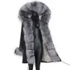 Cappotto da donna in pelliccia sintetica invernale in vero coniglio Giacca lunga da donna Parka impermeabile Fodera rex rimovibile Colletto in procione Capispalla con cappuccio 231027