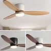 Ventilateur de plafond nordique en bois massif, avec lumière, lampe décorative pour la maison, télécommande, moteur à onduleur, ventilateur moderne pour chambre à coucher