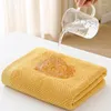 Serviette 3 pièces pur coton Super absorbant grand visage/bain épais doux serviettes de bain plage confortable 6 couleurs