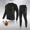 Tute da uomo Sport Corsa Fitness Peluche Biancheria intima termica Set Abiti invernali caldi Taglie forti S3XL 231027