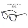 Lunettes de soleil Feishini Luxe Cat Eye Spring Leg Anti Blue Light Femmes Lunettes Cadres Transparent Mode Ordinateur Lunettes