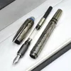 Neuankömmling Star-Walk Blauer Tintenroller mit Kristalloberseite, Kugelschreiber, Relief-Büro-Schreibtinten-Füllfederhalter mit Seriennummer