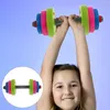Halteres haltere ajustável barra adorável adorável brinquedo de fitness crianças prop ferro fundido brinquedo da criança casa criativa