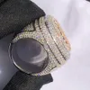 Uomini di Moissanite della prova del diamante del passaggio di moda degli anelli d'argento di Hip Hop 925 all'ingrosso della fabbrica