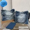 Canal 22 Denim Grand sac à provisions fourre-tout voyage concepteur femme fronde corps le plus cher sac à main avec argent Chai