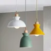 Pendant Lamps Nordic Combined Solid Wood Lights Multicolor Aluminum Lamp Shade Hanging For Home Restaurant Bar El Cafe Decor