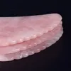 Pente de massagem gua sha ferramenta cristal natural rosa quartzo gua sha raspagem massagem pescoço olho corpo rosto emagrecimento levantamento ferramenta cuidados saúde massageador