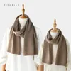 Foulards Camel luxe cachemire foulards femmes et hommes hiver tricoté écharpe adultes chaud longue laine dames foulards couleur unie 231027