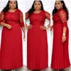 Vêtements ethniques Robes africaines pour femmes Afrique Design Bazin Dentelle Plissée en trois dimensions Fleur Glitter Dashiki Robe 2023