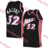 Mens #12 John Stockton Basketball Jersey 스티치 #32 Karl Malone Jerseys S-3XL