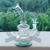 Narguilés Diable Forme Perc Bong Recycleur Narguilé Base Lourde Corne De Boeuf Verre Bongs Avec 14mm Femelle Joint Tuyau D'eau Dab Rig Huile Rigs Accessoires