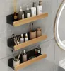 Ensemble d'accessoires de bain, miroir de toilette, avant, poinçon gratuit, support de rangement de salle de bain, douche murale, étagère d'angle pour personnes, shampoing, cosmétiques