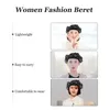 Beretten lovertjes Beret Women Fashion Pools Kleding Zwarte accessoires voor schilderhoed Shiny