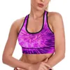 Yoga outfit Green Tie Dye Sport Bra U Neck Abstract Print Breattable Running Raceback Crop Bras Push Up Workout Top for Girls