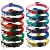 Colliers de chien 50 pièces collier de chat de compagnie avec cloche réfléchissant réglable chaton Bling fournitures de toilettage colorées