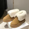 Maomao – bottes d'hiver pour femme, chaussures de neige, antidérapantes, polyvalentes, en peluche, épaisses, thermiques, en coton, nouvelle mode, automne hiver