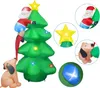 Outros suprimentos para festas de eventos Decoração inflável de Natal de 6 pés Árvore de Natal inflável com Papai Noel e cachorro Decoração de Natal inflável com LED 231027