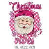 Frohe Weihnachten-Aufnäher zum Aufbügeln für Kleidung, DIY, Wärmeübertragung, Kleidung, T-Shirts, Thermoaufkleber, rosa Weihnachtsmann-Aufnäher, Applikation für Kissen, Hüte, Dekoration