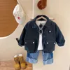 Jackets Children's Jacket Spring and Autumn Coat Korean Version Leather Handsome Kids 231027