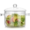 Bols Double oreille bol salade en verre avec couvercle haute teneur en borosilicate résistant à la chaleur vaisselle domestique