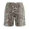 Roupas de ginástica Faux Boa Snakeskin Board Shorts Animal Impressão de Pele Hawaii Beach Homem Correndo Surf Confortável Swim Trunks Presente de Aniversário