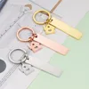 Keychains Lanyards 10Pcs Lot Mirror Polished Stainless Steel Strip Blank Hollow House Keychains For DIY Souvenir Gifts Women Mens Car Key 231027