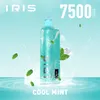 IRIS MO 7500 Puffs Vape jetable Puff Vapes Puff jetable E-Cigarette avec écran intelligent 650 mAh rechargeable Type-C 12 saveurs