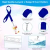 Card Holders ID Badge Holder Lanyard With Waterproof Solid Color Cover