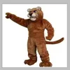 Professional factory Halloween Leopard Panther Cat Cougar Mascot Costume Clothing Carnival Adult Fursuit Cartoon Dress284L