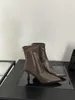 2023 outono/inverno novo elegante profissional ol moda botas curtas temperamento feminino apontou elástico fino botas 231028