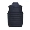 Men's Vests Big Size Outerwear Vest For Men Winter Puffer Fleece Lined Outdoor Warm Sleeveless Jackets