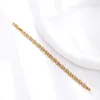 Link Bracelets MxGxFam ( 18.7 Cm X 9 Mm) 18 K Plated Gold Zircon Triangle Arrow For Women Fashion Jewelry