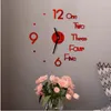 Wandklokken groot formaat thuisklok 3D DIY acryl spiegelstickers voor decor woonkamer quartz naald zelfklevend hangend horloge