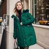 Mulheres para baixo parkas inverno para baixo casaco de algodão feminino brilhante rosto lavagem livre coreano solto acolchoado jaqueta feminina tamanho grande com capuz longo parkas 231027