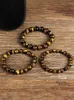 Strand Kirykle-brazaletes de ojo de tigre a la moda para hombre, cuentas de piedra de energía Natural de 4-12mm, Pulseras curativas de Reiki para mujer, joyería, Pulseras de regalo