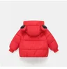 Пуховое пальто, осенняя детская куртка на хлопковой подкладке, зимняя куртка с медвежьими ушками и капюшоном для мальчиков и девочек, детская одежда, теплая повседневная одежда 231027