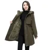 Damskie down Parka Windbreaker Pike Outcoat 2023 Polar Kurtka luźna z kapturem zimowa ciepłe parkas zamek błyskawiczny żeński płaszcz podstawowy 231027