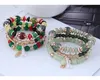 Korea Trendy Fashion Green Crystal Stone Bracelets For Women Gold Color Tassel Chains Charm Bracelet Femme Beads Pulseras Fashion JewelryBracelets crystal